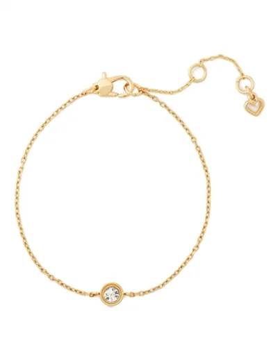 Kate Spade New York Gold Single Set In Stone Crystal Bracelet - 17cm