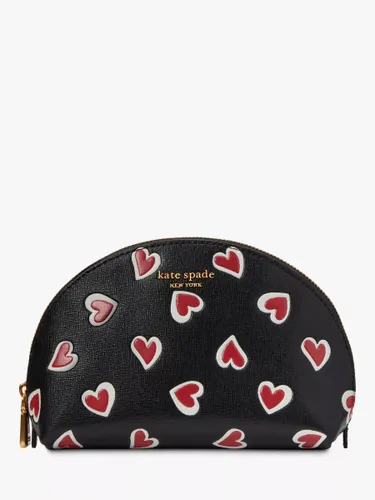 kate spade new york Morgan Hearts Cosmetic Bag, Black/Multi - Black/Multi - Unisex