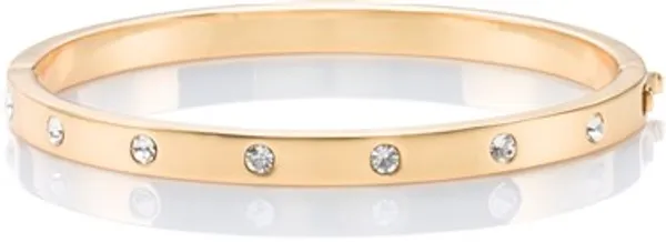 Kate Spade New York Set In Stone Metal Hinged Gold Bangle - One Size