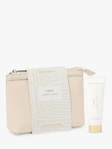 Katie Loxton Love Make Up Bag & Hand Cream Gift Set, Off White - Off White - Unisex