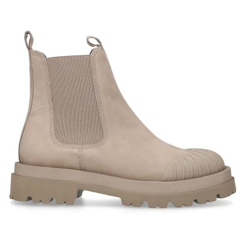 Kennel & Schmenger , Stylishubuck Leather Chelsea Boots ,Beige female, Sizes: