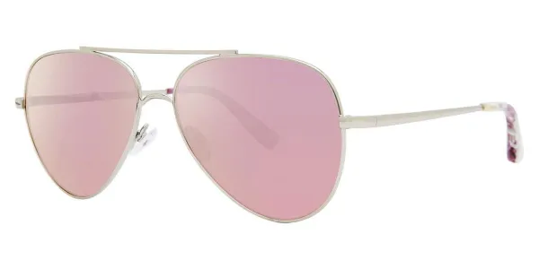 Kensie Stay Classy Purple Mirror Women's Sunglasses Gold Size 55