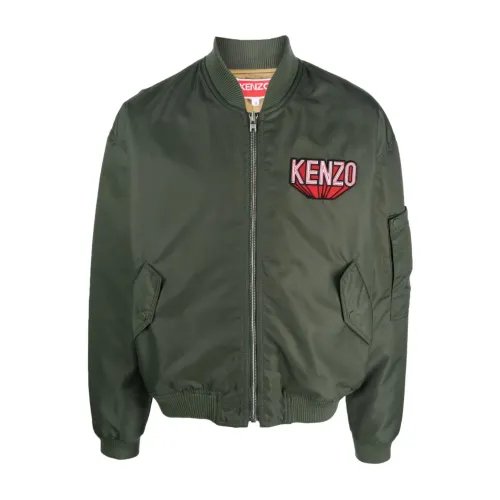 Kenzo , 3D Flight Bomber Jacket ,Green male, Sizes: