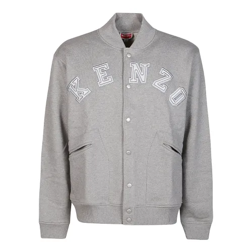 Kenzo , Academy Bomber Sweatshirt ,Gray male, Sizes: