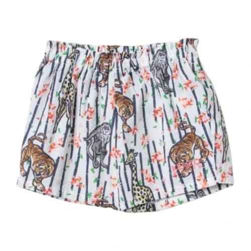 Kenzo , Animal Print Bermuda Shorts ,Multicolor unisex, Sizes: