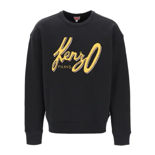 Kenzo , archive logo sweatshirt ,Black male, Sizes: