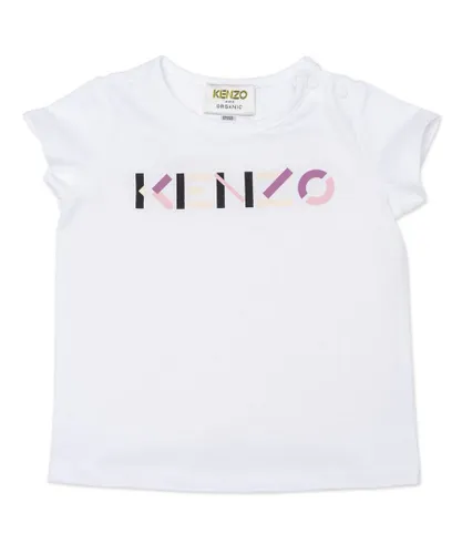 Kenzo Baby Girls Logo T-shirt White