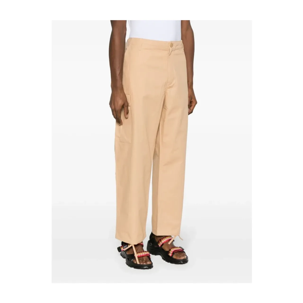 Kenzo , Beige Trousers with Adjustable Drawstrings ,Beige male, Sizes:
