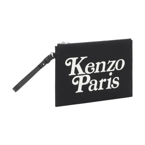 Kenzo , Black Cotton Bag with Logo Print ,Black male, Sizes: ONE SIZE