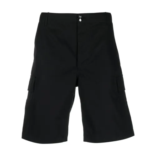 Kenzo , Black Cotton Bermuda Shorts ,Black male, Sizes: