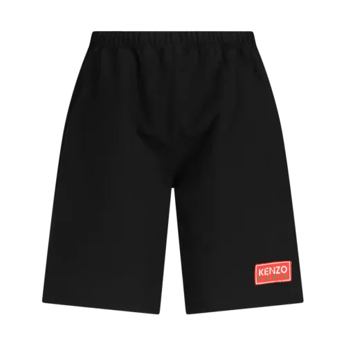 Kenzo , Black Cotton Logo Sport Shorts ,Black male, Sizes: