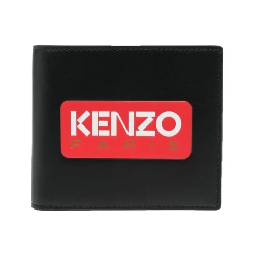 Kenzo , Black Leather Logo Wallet ,Black male, Sizes: ONE SIZE