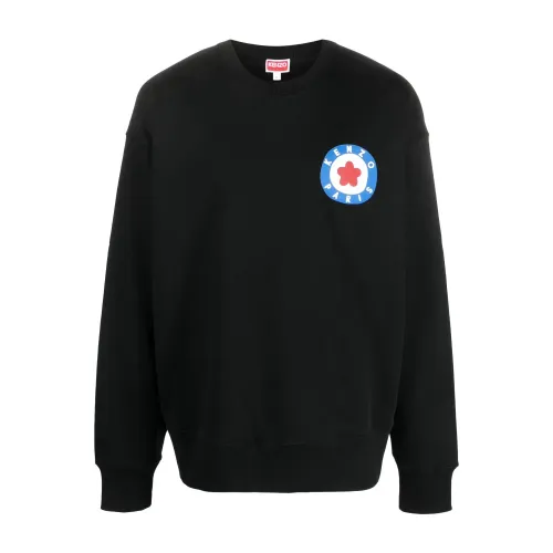Kenzo , Black Logo-Print Sweater ,Black male, Sizes: