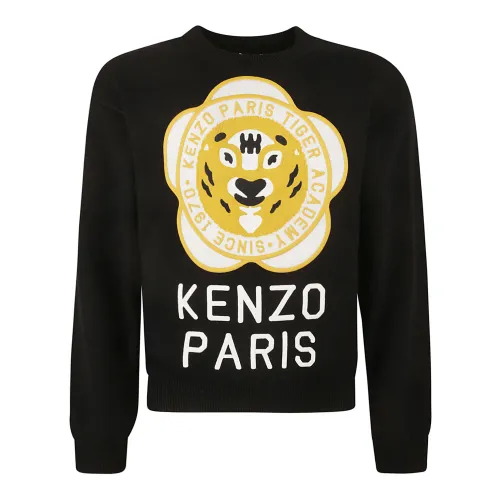 Kenzo , Black Tiger Academy Sweaters ,Black male, Sizes: