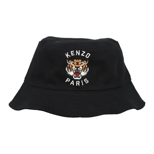 Kenzo , Black Varsity Bucket Hat Accessories ,Black male, Sizes: