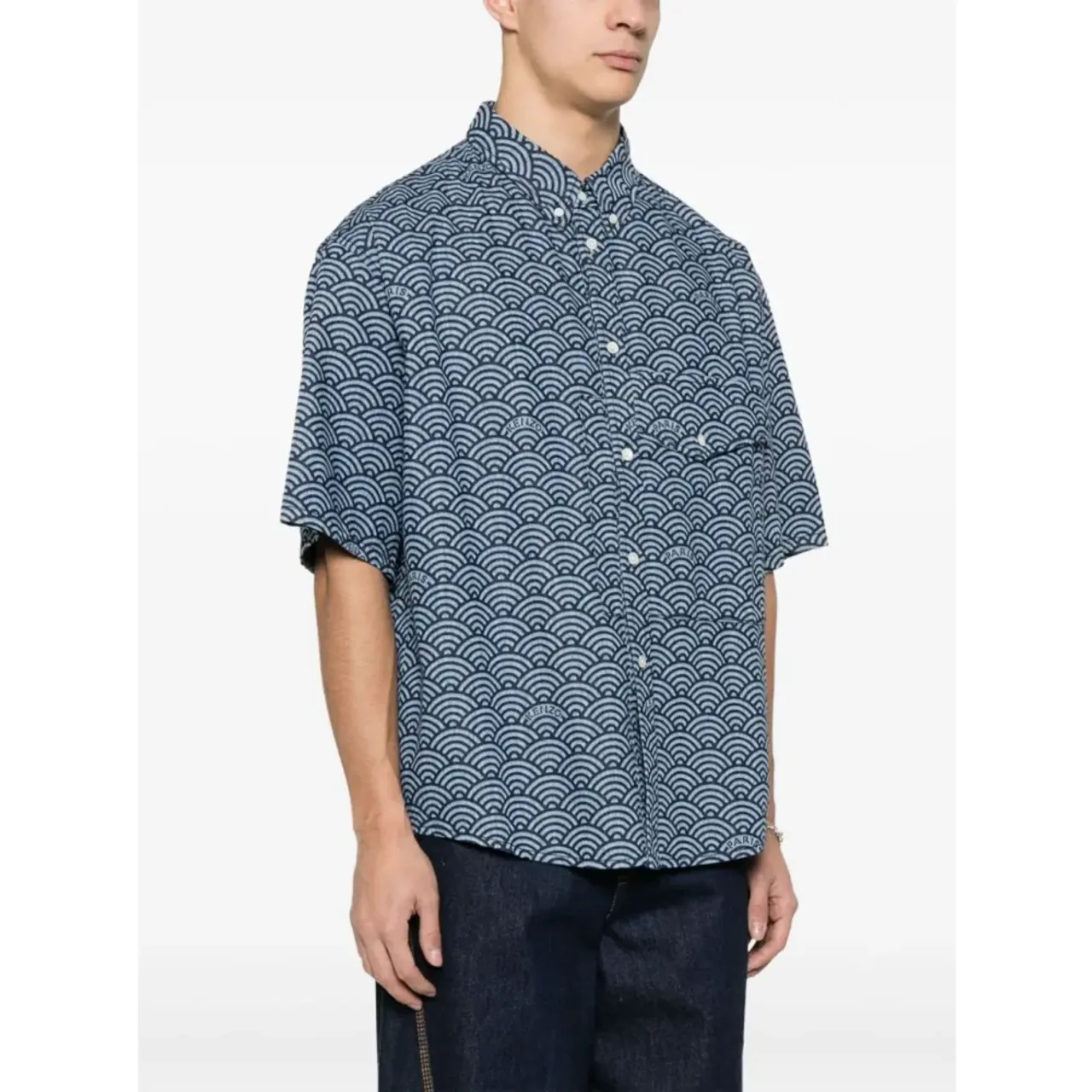 Kenzo , Blue Classic Collar Shirt ,Multicolor male, Sizes: