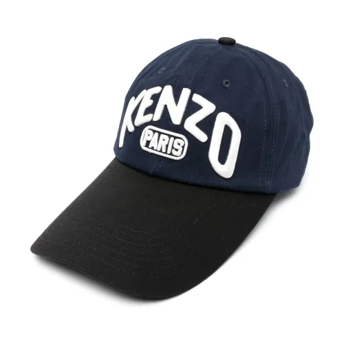 Kenzo , Blue Embroidered Logo Baseball Cap ,Blue male, Sizes: ONE