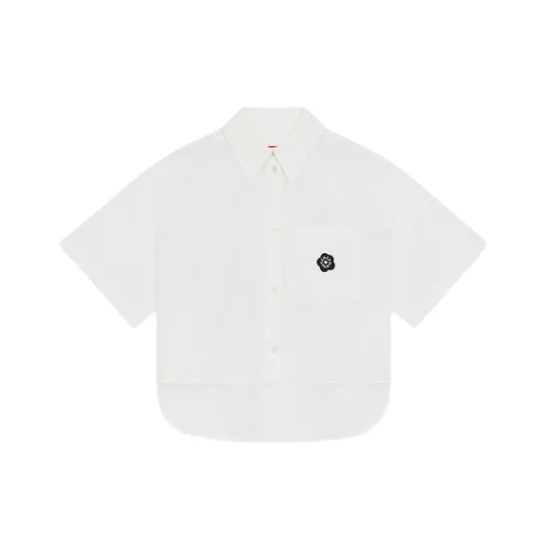 Kenzo , Boke 2.0 Cropped Shirt ,White female, Sizes: