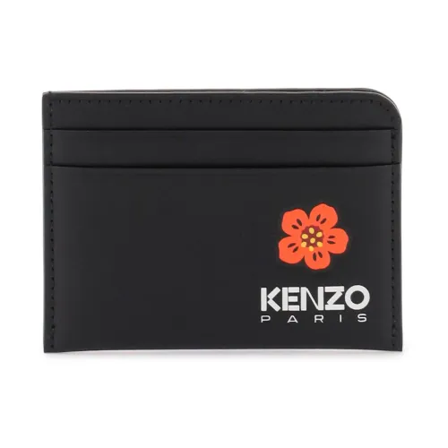 Kenzo , Boke Flower Leather Cardholder ,Black male, Sizes: ONE SIZE