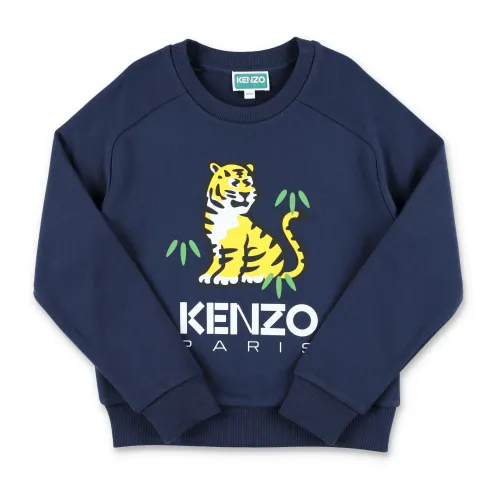 Kenzo , Boy's Clothing Knitwear Navy Ss24 ,Blue male, Sizes: