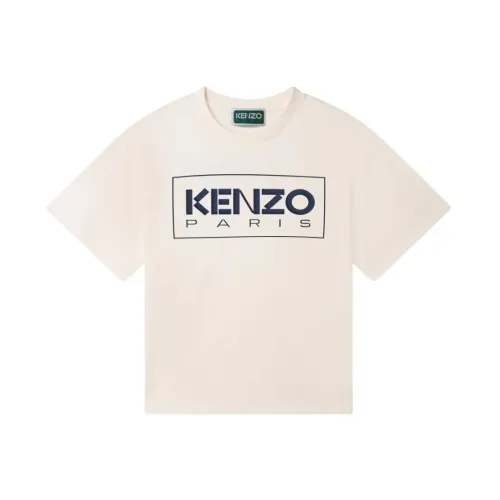 Kenzo , Boys` Short-Sleeve T-Shirt with Kenzo Logo ,White male, Sizes: