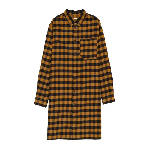 Kenzo , Casual Flannel Shirt Dress ,Brown female, Sizes: