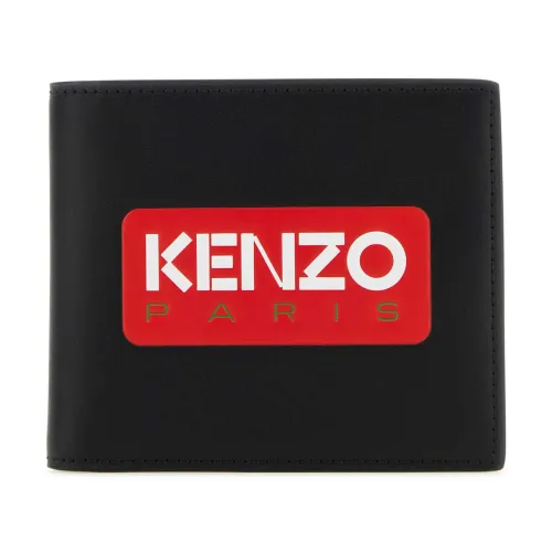 Kenzo , Classic Black Leather Wallet ,Black male, Sizes: ONE SIZE