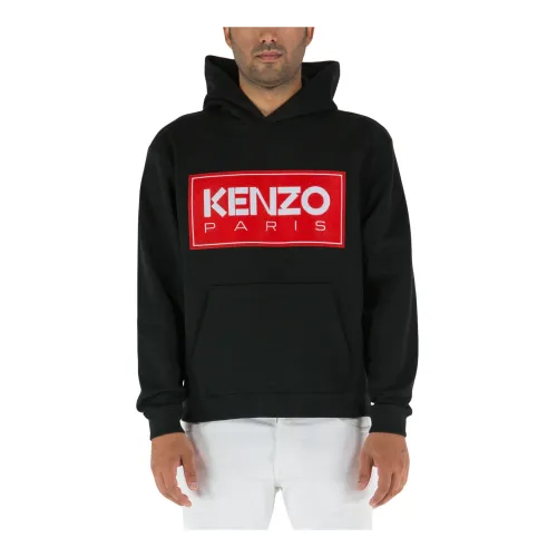 Kenzo , Classic Hoodie with Logo ,Black male, Sizes: