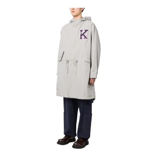 Kenzo , College Parka Jacket ,Gray male, Sizes: