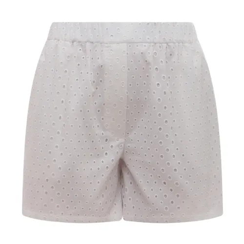 Kenzo , Comfortable Embroidered Cotton Shorts ,White female, Sizes: