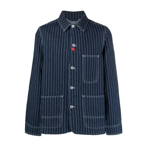 Kenzo , Contrast Stitch Denim Jacket ,Blue male, Sizes: