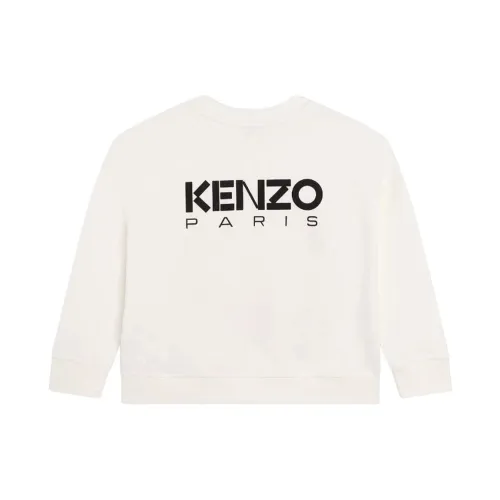 Kenzo , Cotton Sweatshirt with Brand Print ,White female, Sizes: