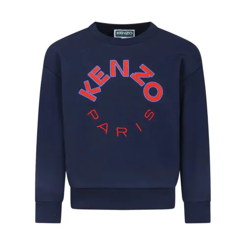 Kenzo , Cotton Sweatshirt with Distinctive Style ,Blue male, Sizes: