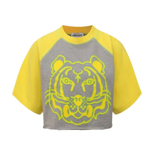 Kenzo , Cropped T Shirt ,Yellow female, Sizes: