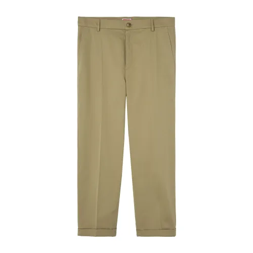 Kenzo , Cropped Trousers ,Beige male, Sizes: