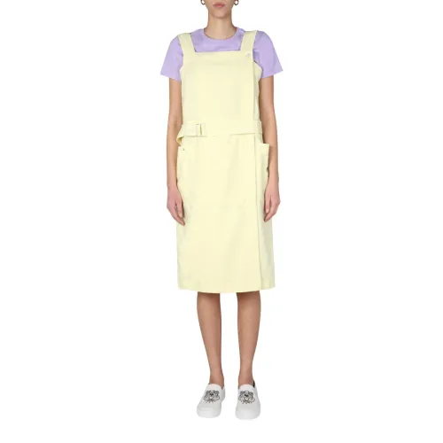 Kenzo , DIM Midi Dress ,Yellow female, Sizes: