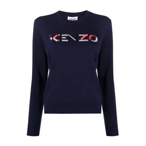 Kenzo , Elegant ML Giro Shirt ,Blue female, Sizes: