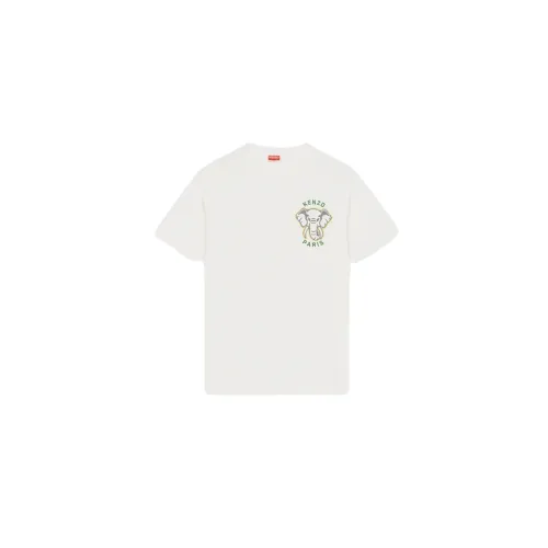 Kenzo , Elephant Logo T-shirts and Polos ,Beige male, Sizes: