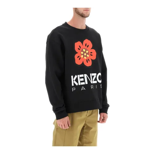 Kenzo , Floral Print Sweatshirt ,Black male, Sizes: