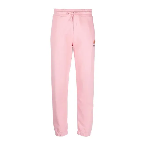 Kenzo , Flower Crest Logo Joggers Sweatpants ,Pink female, Sizes: