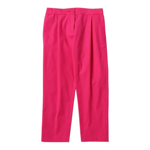 Kenzo , Fuchsia Straight Cut Trousers ,Pink female, Sizes: