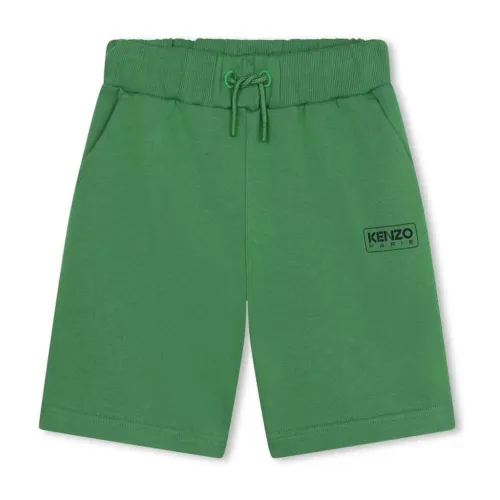 Kenzo , Green Cotton Kids Shorts ,Green male, Sizes: