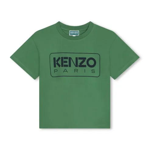 Kenzo , Green Cotton Kids T-shirts and Polos ,Green male, Sizes: