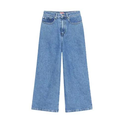 Kenzo , High-waisted Cut Jeans ,Blue female, Sizes: