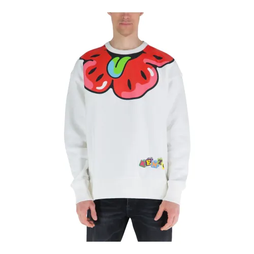 Kenzo , Iic Pop Logo Sweater ,White male, Sizes: