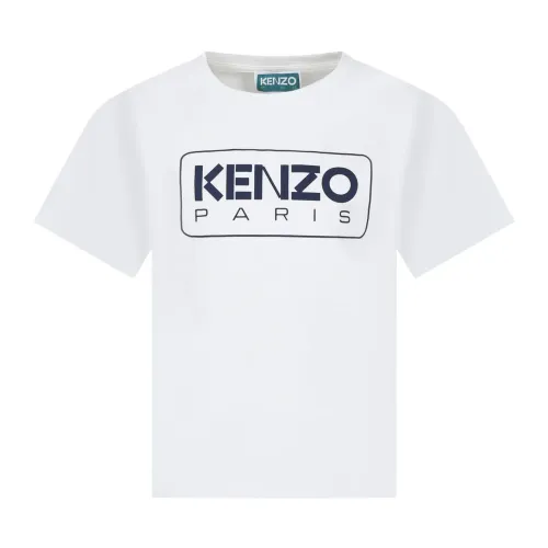 Kenzo , Ivory Cotton Logo T-Shirt ,White unisex, Sizes: