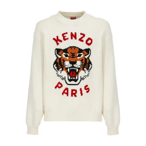 Kenzo , Kenzo Sweaters Ivory ,Beige male, Sizes:
