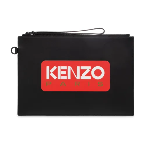 Kenzo , Leather handbag ,Black male, Sizes: ONE SIZE