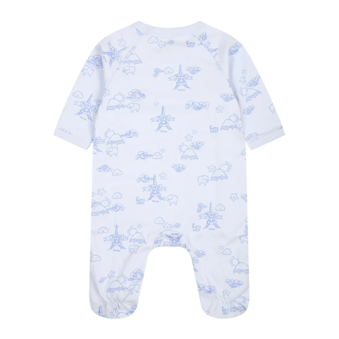 Kenzo , Light Blue Cotton Babygrow Set ,Multicolor male, Sizes: