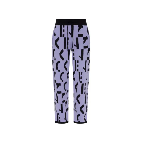 Kenzo , Logo Patterned Jogger Pants ,Purple female, Sizes: